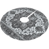 クラシックPERSIAN RUG – 白黒 ブラッシュドポリエステルツリースカート (アングル)