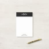 クラシックPersonal Monogram Sticky Notepad ポストイット (デスク上)