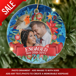 クラシックPHOTOヴィンテージツリーのパーソナライズされた装飾 セラミックオーナメント