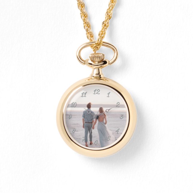 クラシックPhoto Anniversaryのカスタマイズ可能な結婚 腕時計 (正面)