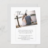 クラシックPHOTO Budgetの結婚サンキューカード (正面/裏面)