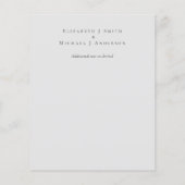 クラシックPHOTO Budgetの結婚サンキューカード (裏面)