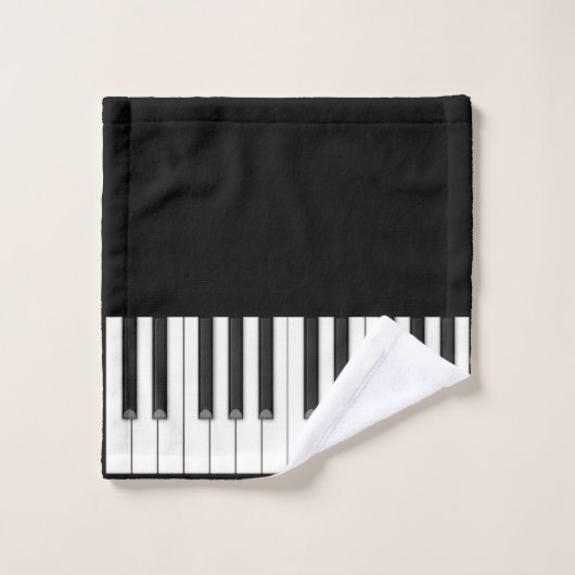 クラシックPiano Keyboard Customizable バスタオルセット (ウォッシュタオル)