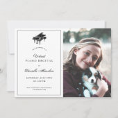 クラシックPiano White Virtual Recital写真 招待状 (正面)