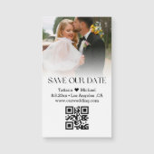 クラシックqrコード日付を保存する色あせた写真マグネット (正面)