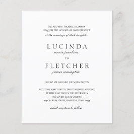 クラシックQRコーフォーマルド予算結婚式招待状