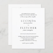 クラシックQRコーフォーマルド予算結婚式招待状 (正面/裏面)