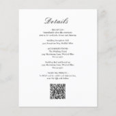 クラシックQRコーフォーマルド予算結婚式招待状 チラシ (裏面)