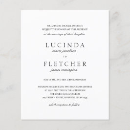 クラシックQRコーフォーマルド予算結婚式招待状 チラシ