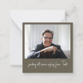 クラシックRadio Christmasフォトカード ノートカード (裏面)