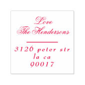 クラシックRED休日の名伝統的前のラベル セルフインキングスタンプ (デザイン)