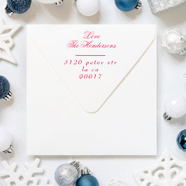 クラシックRED休日の名伝統的前のラベル セルフインキングスタンプ