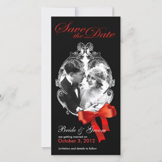 クラシックRed Bowザ救デイフォトカード セーブザデート (正面)