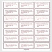 クラシックRed Guest Mailing Labels 21 Per Sheet シール (シート)