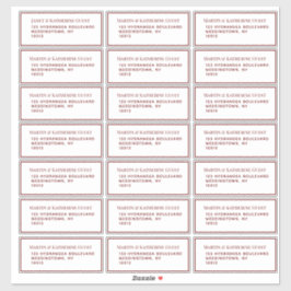 クラシックRed Guest Mailing Labels 21 Per Sheet シール