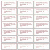 クラシックRed Guest Mailing Labels 21 Per Sheet シール (正面)