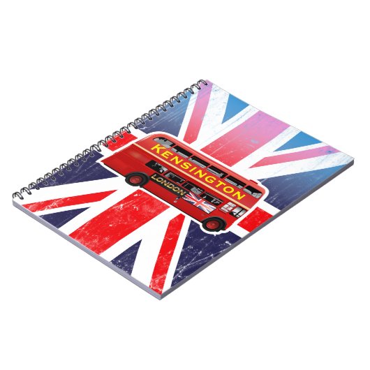 クラシックRed London Double-Decker Bus Notebook ノートブック (左側)