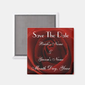 クラシックRed Rose Save the Date 結婚 Magnet マグネット (正面/裏面)