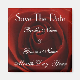 クラシックRed Rose Save the Date 結婚 Magnet マグネット