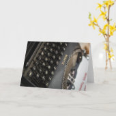 クラシックRemette Typewriter:ヴィンテージチャーム カード (黄色い花)