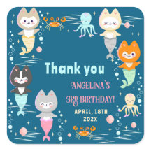 クラシックRound Stickers誕生日パーティー。