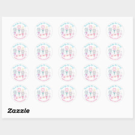クラシックRound Stickers誕生日パーティー。 ラウンドシール
