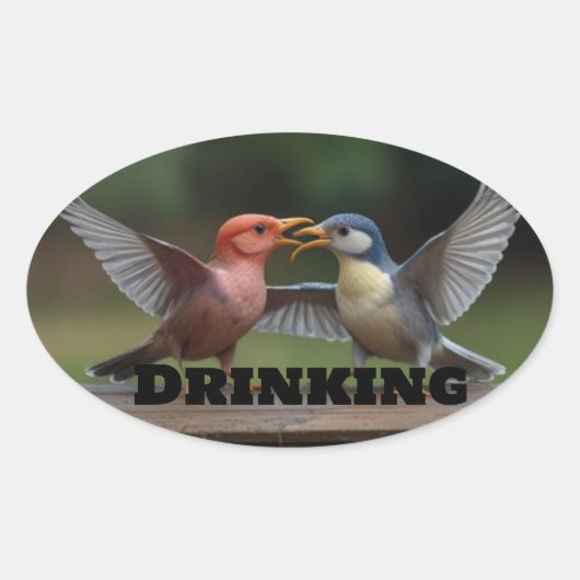 「クラシックRound Stickers:Evのタイムレスなエレガンス 楕円形シール (正面)