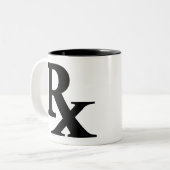 クラシックRx Parmacy Icon Parmacy Parmacyのプリント贈与 ツートーンマグカップ (正面左)