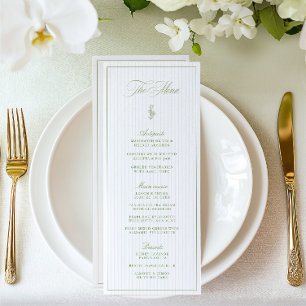 クラシックSage GreenとBeigeのメストライプのニュー結婚。 メニュー
