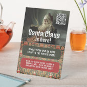 クラシックSanta読、Visit Santa、QR Code Queue 台座サイン (インサイチュ)