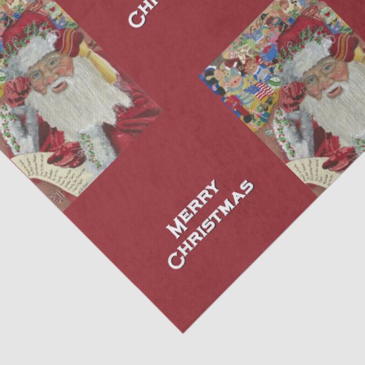 クラシックSanta - Checking It Two Merry Christmas 薄葉紙 (詳細)