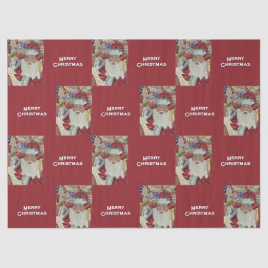 クラシックSanta - Checking It Two Merry Christmas 薄葉紙 (正面)