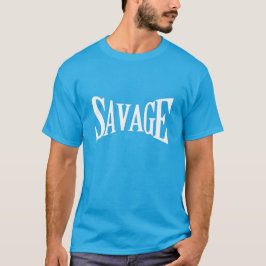 クラシックSAVAGEボールドホワイトプリントメンズTシャツ Tシャツ