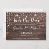 クラシックSave the Date Card - String Lights セーブザデート (正面)