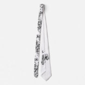 クラシックSax Player & Musicノート付きホワイトタイ ネクタイ (裏面)