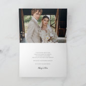 クラシックScriptの結婚写真サンキューカード カード (内部)