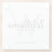 クラシックScriptグルパーソナライズされたームズ ガラスコースター (裏面)