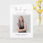 クラシックScript悔やみや弔慰ありがとうフォトカード カード (黄色い花)