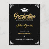 クラシックScript Black卒業発表 ポストカード (正面)