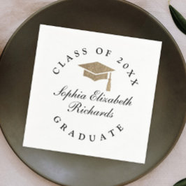 クラシックScript Black and White Decisation スタンダードカクテルナプキン