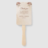 クラシックScript BOHO結婚式 プログラムとタイムライン ハンドファン (裏面)