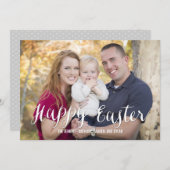 クラシックScript Easterフォトカード編集可能カラー シーズンカード (正面/裏面)