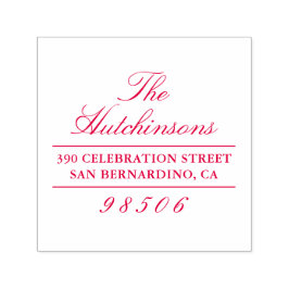 クラシックScript Family Name差出人住所 セルフインキングスタンプ