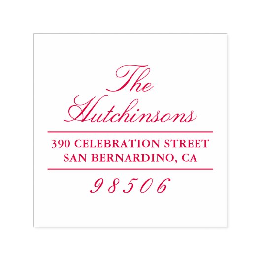 クラシックScript Family Name差出人住所 セルフインキングスタンプ (デザイン)