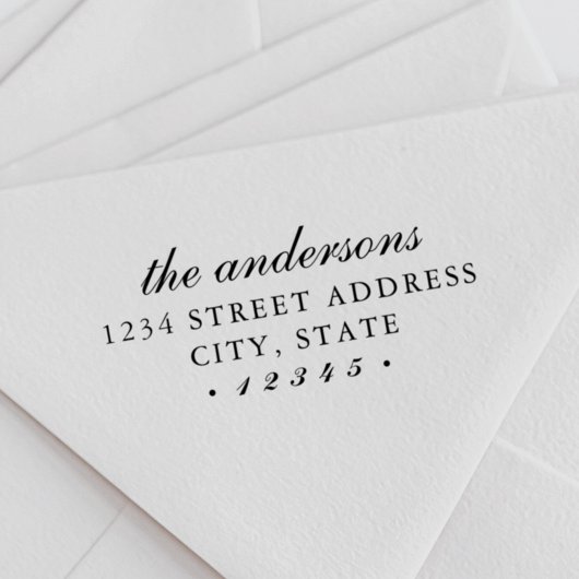 クラシックScript Family Name差出人住所 セルフインキングスタンプ