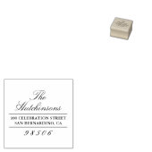 クラシックScript Family Name差出人住所 ラバースタンプ (押印)