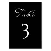 クラシックScript Minimalist Black結婚's テーブルナンバー (裏面)