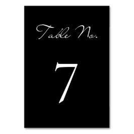 クラシックScript Minimalist Black結婚's テーブルナンバー