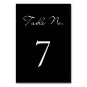 クラシックScript Minimalist Black結婚's テーブルナンバー (裏面)