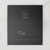 クラシックScript Minimalist Black結婚's プレイスカード (外部開封)